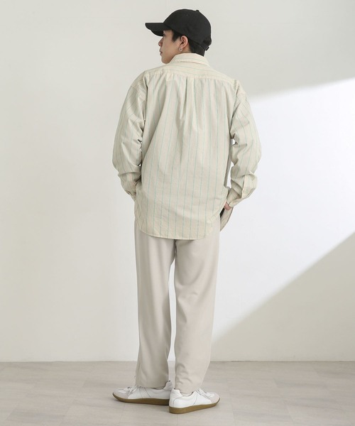 SENSE OF PLACE by URBAN RESEARCH（センスオブプレイスバイアーバンリサーチ）の「ストライプタイプライタールーズシャツB（シャツ/ブラウス・メンズ・ネイビー/イエロー/グリーン・MEDIUM/LARGE）」の22枚目の写真