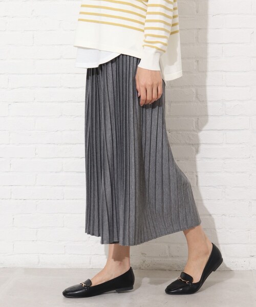 Cutie Blonde（キューティーブロンド）の「◆【楽ちん/体型カバー/低身長〇】すそくるっ！プリーツスカンツ（その他パンツ・レディース・グリーン/カーキ/ベージュ/チャコールグレー・01/04/02/03）」の10枚目の写真