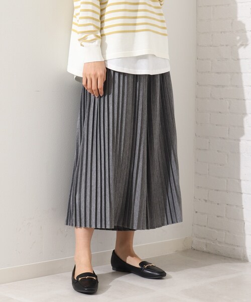 Cutie Blonde（キューティーブロンド）の「◆【楽ちん/体型カバー/低身長〇】すそくるっ！プリーツスカンツ（その他パンツ・レディース・グリーン/カーキ/ベージュ/チャコールグレー・01/04/02/03）」の14枚目の写真