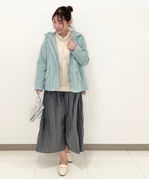 Cutie Blonde（キューティーブロンド）の「◆【楽ちん/体型カバー/低身長〇】すそくるっ！プリーツスカンツ（その他パンツ・レディース・グリーン/カーキ/ベージュ/チャコールグレー・01/04/02/03）」の8枚目の写真