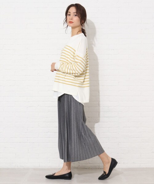 Cutie Blonde（キューティーブロンド）の「◆【楽ちん/体型カバー/低身長〇】すそくるっ！プリーツスカンツ（その他パンツ・レディース・グリーン/カーキ/ベージュ/チャコールグレー・01/04/02/03）」の18枚目の写真