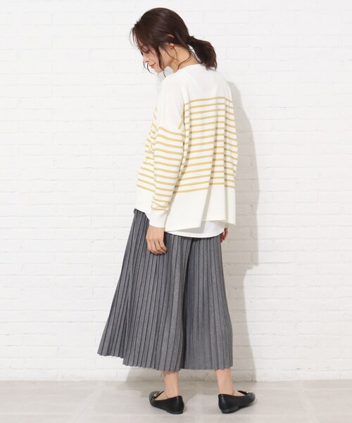 Cutie Blonde（キューティーブロンド）の「◆【楽ちん/体型カバー/低身長〇】すそくるっ！プリーツスカンツ（その他パンツ・レディース・グリーン/カーキ/ベージュ/チャコールグレー・01/04/02/03）」の7枚目の写真