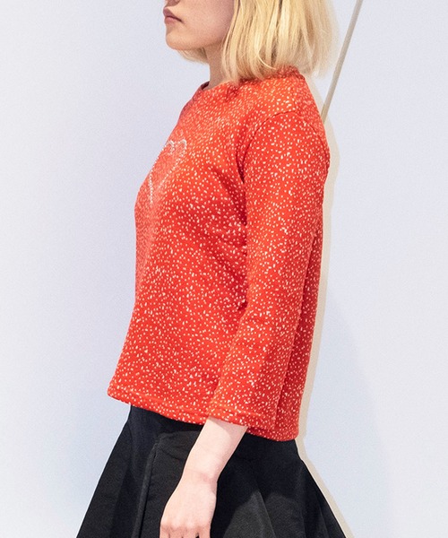 Bonjour Girl(ボンジュールガール)の「【WHYNOTUS】 HEART STUD TOP(Tシャツ/カットソー・レディース・ホワイト/レッド・S/M)」の10枚目の写真