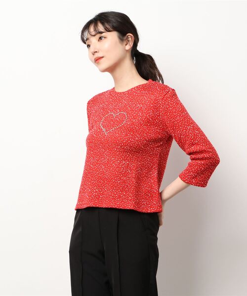 Bonjour Girl(ボンジュールガール)の「【WHYNOTUS】 HEART STUD TOP(Tシャツ/カットソー・レディース・ホワイト/レッド・S/M)」の15枚目の写真