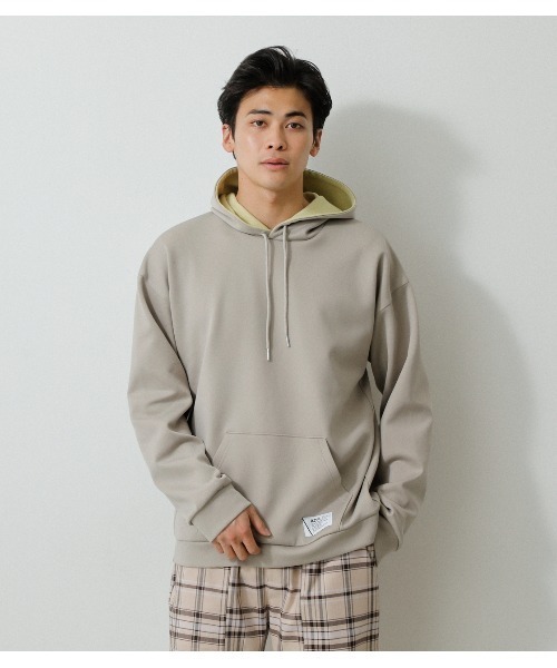 AZUL by moussy(アズールバイマウジー)の「CARDBOARD NEEDLE PULLING PARKA/カードボードニードルプリングパーカー(パーカー・メンズ・ベージュ/ライトグレー/グリーン系その他・SMALL/LARGE/MEDIUM)」の2枚目の写真