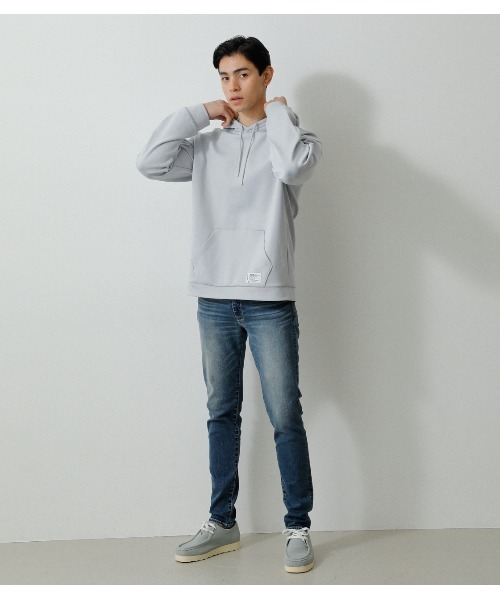 AZUL by moussy(アズールバイマウジー)の「CARDBOARD NEEDLE PULLING PARKA/カードボードニードルプリングパーカー(パーカー・メンズ・ベージュ/ライトグレー/グリーン系その他・SMALL/LARGE/MEDIUM)」の6枚目の写真