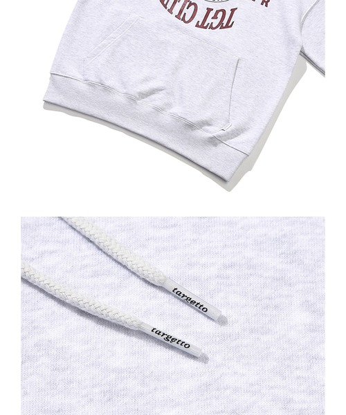 パーカー A'GEM/9 × .kom「TARGETTO/ターゲット」ATELIER HOODIE/アトリエ カレッジデザイン プルオーバーパーカー A'GEM/9 × .kom『TARGETTO/ターゲット』ATELIER HOODIE/アトリエ