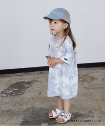 quoti use fith | マーブル天竺 5分袖 BIG ひざ下丈ワンピース(ワンピース)