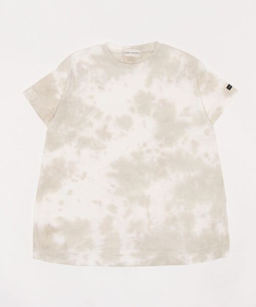 quoti use fith(クゥオティ ユース フィス)の「マーブル天竺 5分袖 BIG ひざ下丈ワンピース(ワンピース・キッズ・ベージュ/グレー/ブルー・90/100/110/80/120/130)」の12枚目の写真