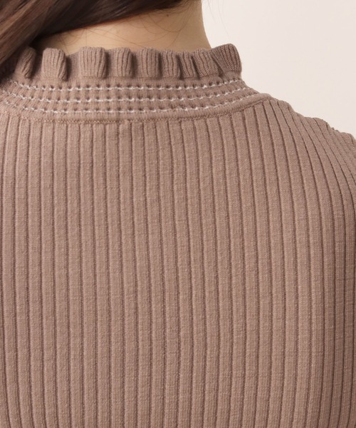 HER CLOSET（ハークローゼット）の「【twenty three】シャーリングプチハイネックリブニットノースリーブトップス（ニット/セーター・レディース・ブラック/グリーン/アイボリー/モカ・FREE）」の20枚目の写真