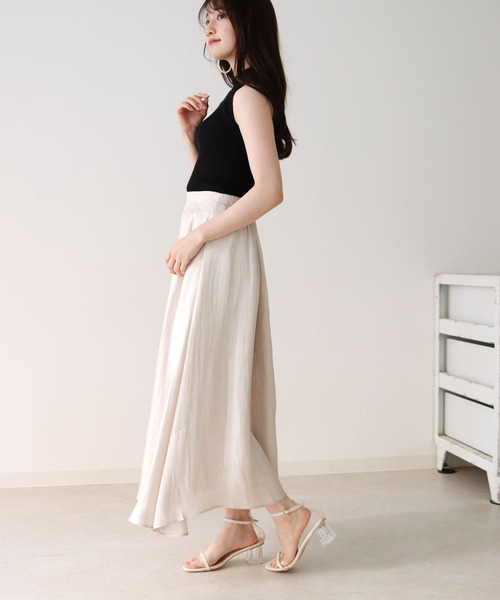 HER CLOSET（ハークローゼット）の「【twenty three】シャーリングプチハイネックリブニットノースリーブトップス（ニット/セーター・レディース・ブラック/グリーン/アイボリー/モカ・FREE）」の6枚目の写真