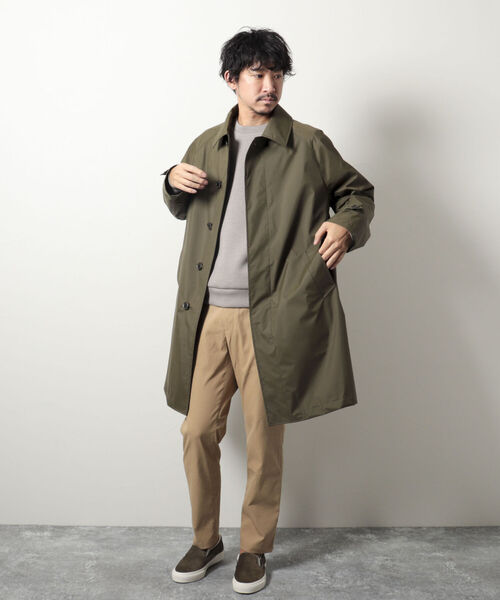 NOLLEY'S goodman（ノーリーズグッドマン）の「3レイヤーナイロン ステンカラーコート(※透湿防水素材ブリザテック使用)（ステンカラーコート・メンズ・ベージュ/ネイビー/オリーブ・MEDIUM/LARGE/SMALL）」の22枚目の写真