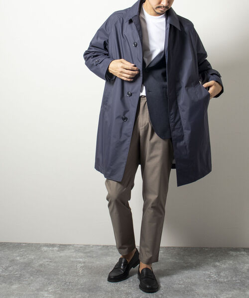 NOLLEY'S goodman（ノーリーズグッドマン）の「3レイヤーナイロン ステンカラーコート(※透湿防水素材ブリザテック使用)（ステンカラーコート・メンズ・ベージュ/ネイビー/オリーブ・MEDIUM/LARGE/SMALL）」の6枚目の写真