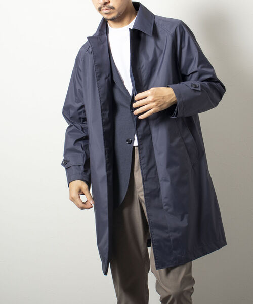 NOLLEY'S goodman（ノーリーズグッドマン）の「3レイヤーナイロン ステンカラーコート(※透湿防水素材ブリザテック使用)（ステンカラーコート・メンズ・ベージュ/ネイビー/オリーブ・MEDIUM/LARGE/SMALL）」の9枚目の写真
