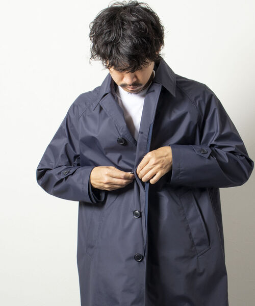 NOLLEY'S goodman（ノーリーズグッドマン）の「3レイヤーナイロン ステンカラーコート(※透湿防水素材ブリザテック使用)（ステンカラーコート・メンズ・ベージュ/ネイビー/オリーブ・MEDIUM/LARGE/SMALL）」の10枚目の写真