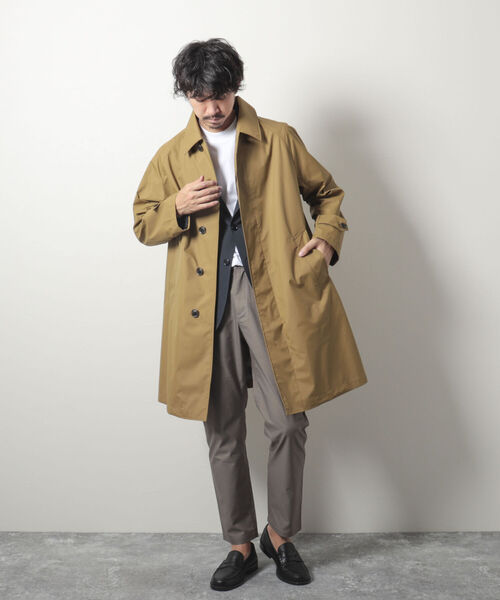 NOLLEY'S goodman（ノーリーズグッドマン）の「3レイヤーナイロン ステンカラーコート(※透湿防水素材ブリザテック使用)（ステンカラーコート・メンズ・ベージュ/ネイビー/オリーブ・MEDIUM/LARGE/SMALL）」の14枚目の写真