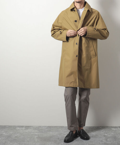 NOLLEY'S goodman（ノーリーズグッドマン）の「3レイヤーナイロン ステンカラーコート(※透湿防水素材ブリザテック使用)（ステンカラーコート・メンズ・ベージュ/ネイビー/オリーブ・MEDIUM/LARGE/SMALL）」の16枚目の写真