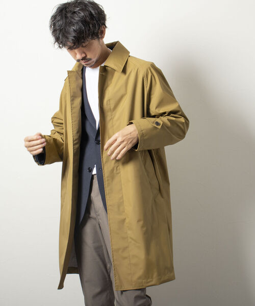 NOLLEY'S goodman（ノーリーズグッドマン）の「3レイヤーナイロン ステンカラーコート(※透湿防水素材ブリザテック使用)（ステンカラーコート・メンズ・ベージュ/ネイビー/オリーブ・MEDIUM/LARGE/SMALL）」の19枚目の写真