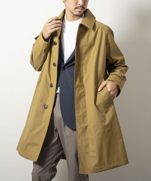 NOLLEY'S goodman（ノーリーズグッドマン）の「3レイヤーナイロン ステンカラーコート(※透湿防水素材ブリザテック使用)（ステンカラーコート・メンズ・ベージュ/ネイビー/オリーブ・MEDIUM/LARGE/SMALL）」の20枚目の写真