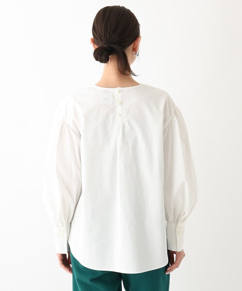 OPAQUE.CLIP(オペークドットクリップ)の「◆【OC】オーガニックコットンタイプライター ボリュームスリーブブラウス(シャツ/ブラウス・レディース・ホワイト系/ブラック/ライトブルー/ベージュ系その他2・36/38/40)」の7枚目の写真