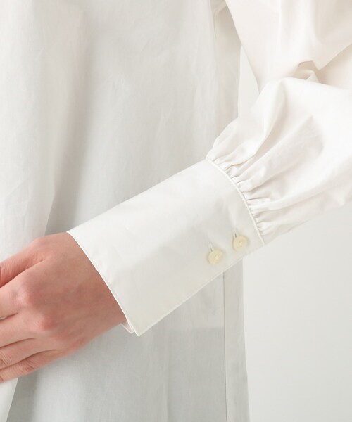 OPAQUE.CLIP(オペークドットクリップ)の「◆【OC】オーガニックコットンタイプライター ボリュームスリーブブラウス(シャツ/ブラウス・レディース・ホワイト系/ブラック/ライトブルー/ベージュ系その他2・36/38/40)」の10枚目の写真