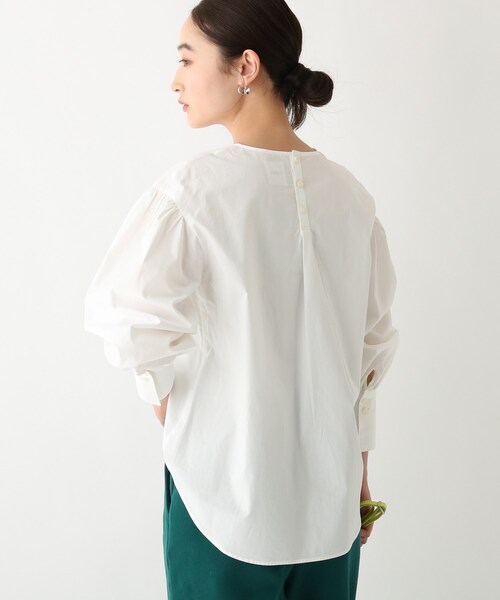 OPAQUE.CLIP(オペークドットクリップ)の「◆【OC】オーガニックコットンタイプライター ボリュームスリーブブラウス(シャツ/ブラウス・レディース・ホワイト系/ブラック/ライトブルー/ベージュ系その他2・36/38/40)」の17枚目の写真