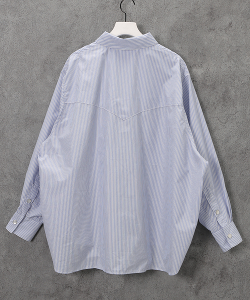 JIEDA(ジエダ)の「【JIEDA / ジエダ】STRIPE OVERSIZED WESTERN SHIRT(シャツ/ブラウス・メンズ・ブルー系その他・1)」の17枚目の写真