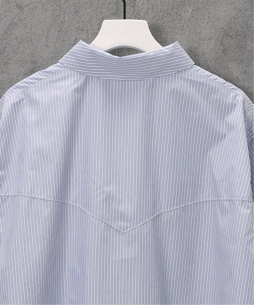 JIEDA(ジエダ)の「【JIEDA / ジエダ】STRIPE OVERSIZED WESTERN SHIRT(シャツ/ブラウス・メンズ・ブルー系その他・1)」の4枚目の写真