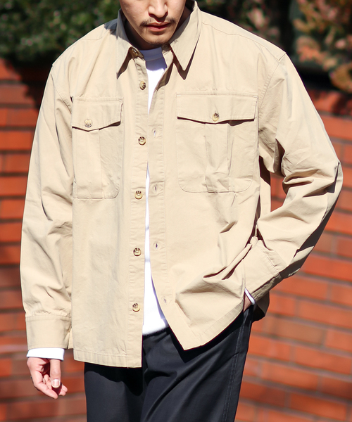 B.C STOCK(ベーセーストック)の「ウィルスガイガー 別注 シャツ(シャツ/ブラウス・メンズ・ベージュ/カーキ・MEDIUM/LARGE)」の1枚目の写真