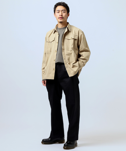 B.C STOCK(ベーセーストック)の「ウィルスガイガー 別注 シャツ(シャツ/ブラウス・メンズ・ベージュ/カーキ・MEDIUM/LARGE)」の9枚目の写真