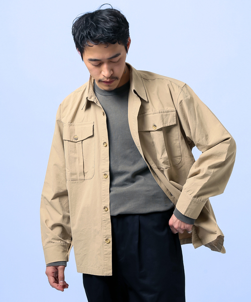B.C STOCK(ベーセーストック)の「ウィルスガイガー 別注 シャツ(シャツ/ブラウス・メンズ・ベージュ/カーキ・MEDIUM/LARGE)」の11枚目の写真