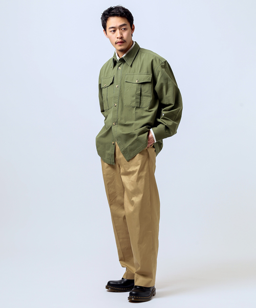 B.C STOCK(ベーセーストック)の「ウィルスガイガー 別注 シャツ(シャツ/ブラウス・メンズ・ベージュ/カーキ・MEDIUM/LARGE)」の12枚目の写真