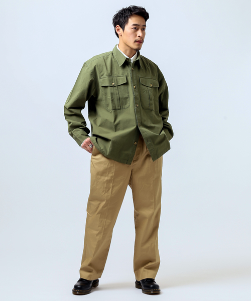 B.C STOCK(ベーセーストック)の「ウィルスガイガー 別注 シャツ(シャツ/ブラウス・メンズ・ベージュ/カーキ・MEDIUM/LARGE)」の13枚目の写真
