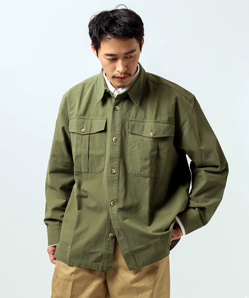 B.C STOCK(ベーセーストック)の「ウィルスガイガー 別注 シャツ(シャツ/ブラウス・メンズ・ベージュ/カーキ・MEDIUM/LARGE)」の14枚目の写真
