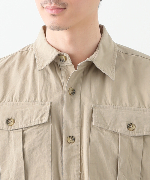 B.C STOCK(ベーセーストック)の「ウィルスガイガー 別注 シャツ(シャツ/ブラウス・メンズ・ベージュ/カーキ・MEDIUM/LARGE)」の19枚目の写真