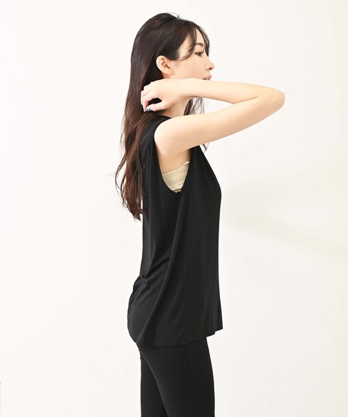 BULLISH(ブリッシュ)の「BULLISH ノースリープTシャツ&スリットロングパンツSET(Tシャツ/カットソー・レディース・ブラック/グレー・FREE)」の9枚目の写真