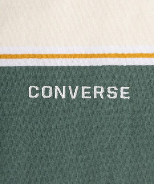 CONVERSE(コンバース)の「【CONVERSE/コンバース】ブランドロゴ刺繍&サガラ刺繍 マルチボーダーTシャツ/ 半袖Tシャツ(Tシャツ/カットソー・メンズ・ホワイト/ベージュ/グリーン/ベージュ系その他/グリーン系その他/ベージュ系その他2・M/L/XL)」の13枚目の写真
