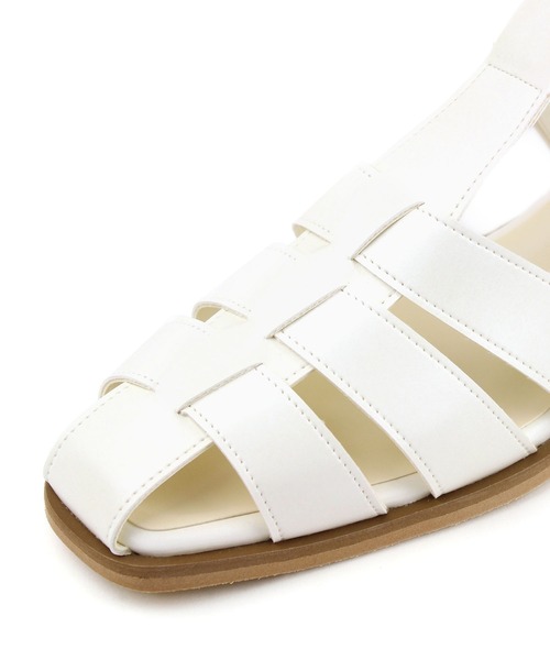 chocolates（チョコラテス）の「スクエア グルカサンダル【日本製】（サンダル・レディース・ブラック/アイボリー/ライトブラウン・S/M/L）」の18枚目の写真