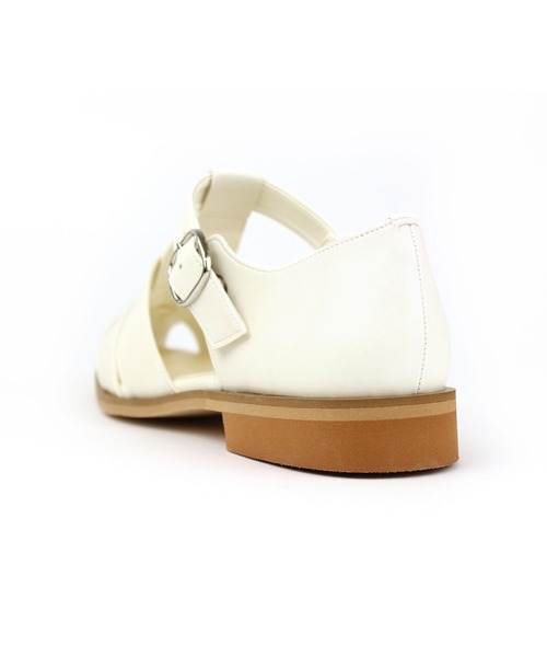 chocolates（チョコラテス）の「スクエア グルカサンダル【日本製】（サンダル・レディース・ブラック/アイボリー/ライトブラウン・S/M/L）」の13枚目の写真