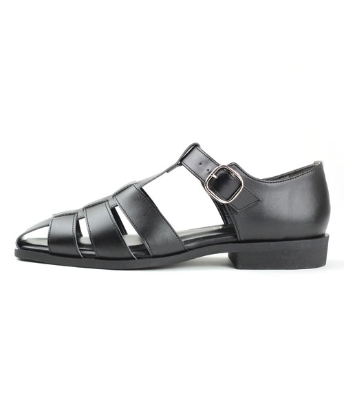 chocolates（チョコラテス）の「スクエア グルカサンダル【日本製】（サンダル・レディース・ブラック/アイボリー/ライトブラウン・S/M/L）」の4枚目の写真