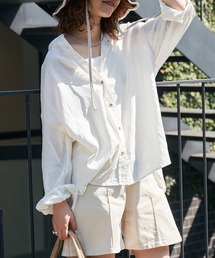 CIAOPANIC TYPY | OSOROウォッシャブルリネンバンドカラーシャツ(シャツ/ブラウス)