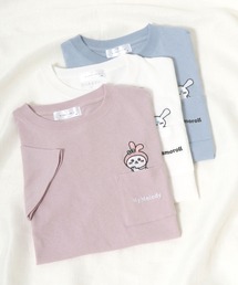 sanrio（サンリオ）の「ナガノ×サンリオキャラクターズコラボ ワンポイント刺繍ポケットTシャツ（Tシャツ/カットソー）」