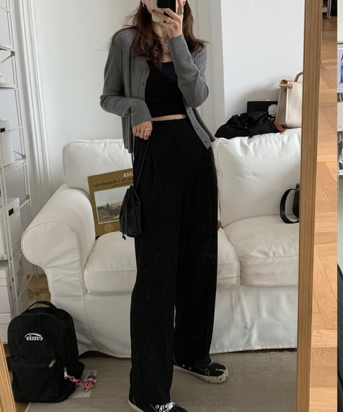 AMOUR BOX(アムールボックス)の「薄手リブニットカーディガン(カーディガン/ボレロ・レディース・ブラック/ホワイト/ブルー/グレー・SMALL/MEDIUM)」の8枚目の写真