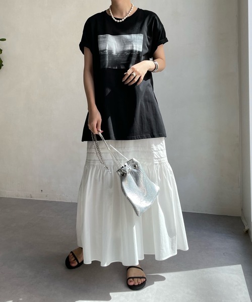 DouDou(ドゥドゥ)の「【AgAwd/アガウド】フォトTEE(Tシャツ/カットソー・レディース・ブラック/ホワイト・FREE)」の15枚目の写真