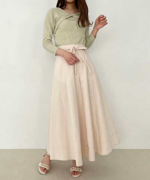 MAJESTIC LEGON(マジェスティックレゴン)の「フロントツイストニット(ニット/セーター・レディース・ライトグリーン/アイボリー/ブルー・MEDIUM)」の15枚目の写真