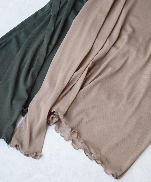 ibeul_（イベール）の「シアーチュール ハイネック トップス（Tシャツ/カットソー・レディース・ブラック/ブラウン/グレー/アイボリー/ホワイト/グリーン/ベージュ・FREE）」の17枚目の写真