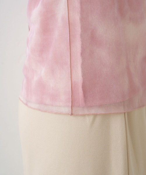 Kastane(カスタネ)の「【新色追加】シアータイダイキャミ付きインナー(シャツ/ブラウス・レディース・ピンク/グレー・FREE)」の16枚目の写真