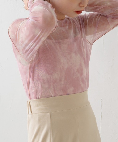 Kastane(カスタネ)の「【新色追加】シアータイダイキャミ付きインナー(シャツ/ブラウス・レディース・ピンク/グレー・FREE)」の17枚目の写真