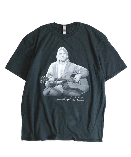THRIFTY LOOK(スリフティールック)の「THRIFTY LOOK / スリフティールック THRIFTY"KURT COBAIN"TEE カートコバーン バンドTシャツ バンT(Tシャツ/カットソー・メンズ・ブラック/ブラック系その他/ブラック系その他2・LARGE/X-LARGE/MEDIUM)」の2枚目の写真