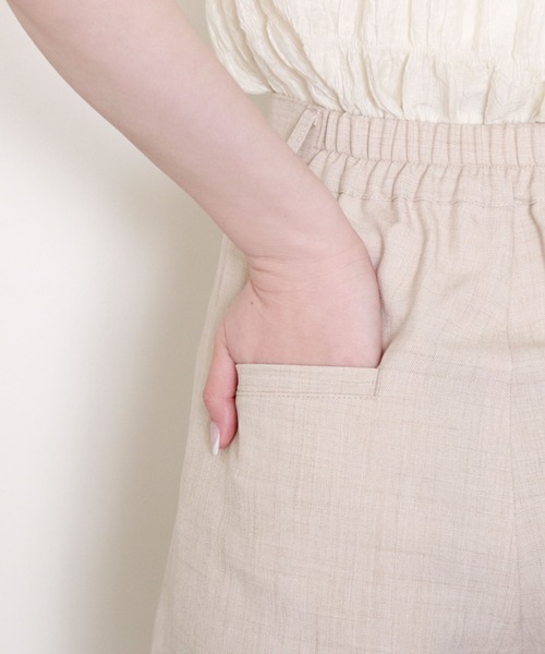 archives（アルシーヴ）の「リネン風ハーフパンツ（その他パンツ・レディース・ブラック/ベージュ/イエロー/グリーン・MEDIUM）」の7枚目の写真